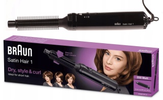 Braun Satin Hair 1 - Suszarko-lokówka 200W z 18mm szczotką, czarna