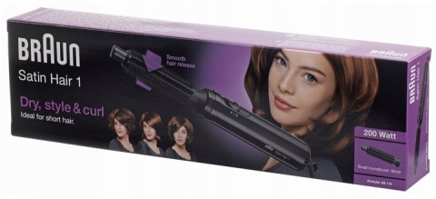 Suszarko-Lokówka Braun Czarna Satin Hair 1 As110 200W 2 Temp. Szczotka 18Mm