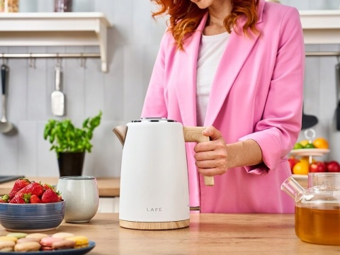 Czajnik elektryczny Lafe Scandi PRO 1,7L 2200W biały stalowy inox