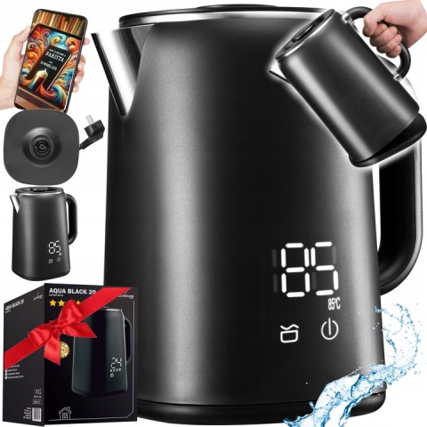 Czajnik elektryczny Lehmann Aqua Black 1,7L 1500W z regulacją temperatury