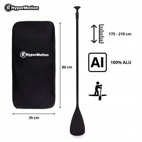 Deska SUP 215 cm HyperMotion z regulowanym wiosłem - all-round для обустройства