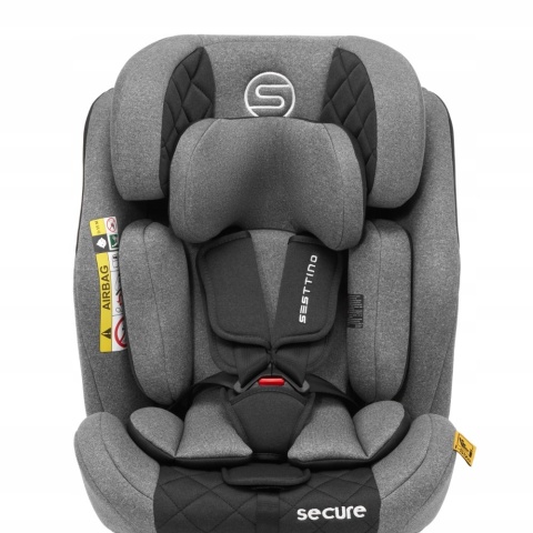 FOTELIK SAMOCHODOWY SECURE PRO SESTTINO 0-36KG I-SIZE 40-150CM Z DASZEK