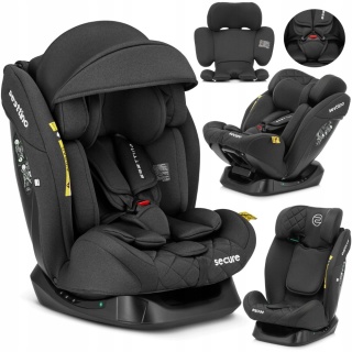 FOTELIK SAMOCHODOWY SESTTINO SECURE PRO I-SIZE 0-36KG Z DASZKIEM 40-150CM