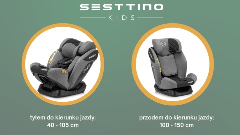 Fotelik Samochodowy Dziecięcy Sesttino Secure PRO i-Size 40-150 cm 0-36 kg