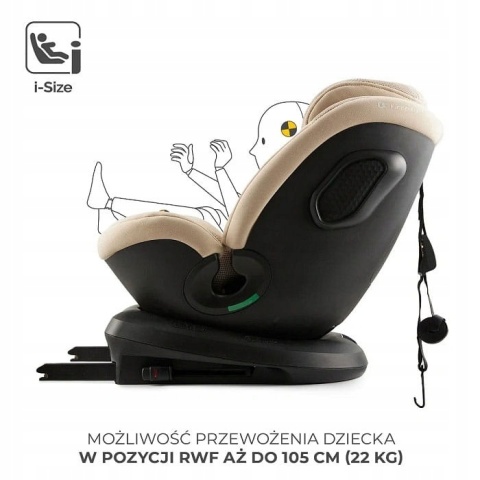 Fotelik samochodowy Kinderkraft Xpedition 3 i-Size 360° beżowy 0-36 kg
