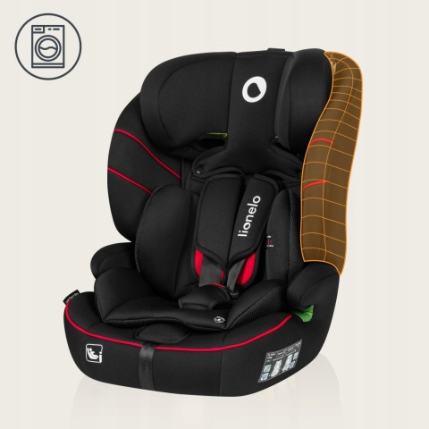 Fotelik samochodowy Lionelo Levi i-Size 9-36kg, regulacja 76-150cm