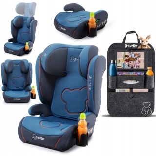 Fotelik samochodowy NICOLO 2w1 i-Size 100-150 cm + organizer TRAVELLER