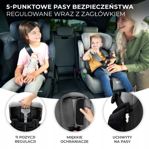 Fotelik samochodowy i-Size Comfort Up 9-36 kg, czarny, łatwy montaż