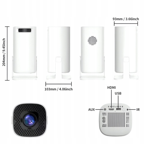 Inteligentny Projektor 2w1 P30 MAX - 4K, Android 11, bezprzewodowy