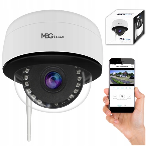 Kamera IP 5MPx UHD Zewnętrzna H.265 WiFi IR 30m z Mikrofonem 128GB