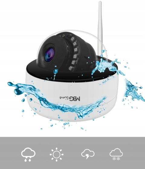 Kamera IP 5MPx UHD Zewnętrzna H.265 WiFi IR 30m z Mikrofonem 128GB