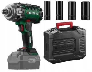 Klucz Udarowy Parkside PASSK 20V 400Nm z 4 Nasadkami, 5 Poziomów