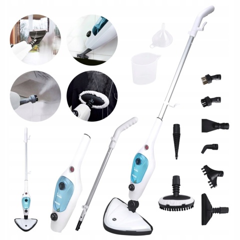MOP PAROWY 2W1 1500W - MYJKA PAROWA BEZ CHEMII DO PODŁÓG, OKIEN I TAPICERKI