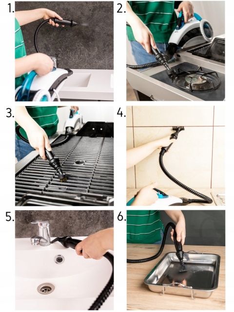 Mop Parowy Yoer Clean Slide SMC01W 2100W z Myjką i Wężem 25 min
