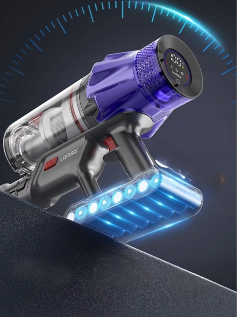 ODKURZACZ AKUMULATOROWY LARESAR V7 500W 50KPA DOTYK 2W1 60MIN FILTR 99,99%