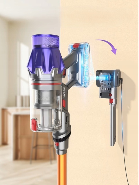 ODKURZACZ AKUMULATOROWY LARESAR V7 500W 50KPA DOTYK 2W1 60MIN FILTR 99,99%