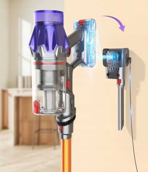 ODKURZACZ AKUMULATOROWY LARESAR V7 500W 50KPA DOTYK 2W1 60MIN FILTR 99,99%