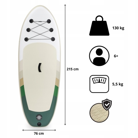 Pompowana Deska Sup 215Cm All Round - Z Wiosłem Regulowanym Hypermotion