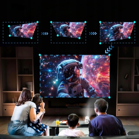 Projektor Led Lertz™ Z Android 11 - 720P Wi-Fi Bluetooth 250 Lumenów