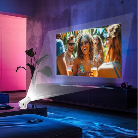 Projektor Led Lertz™ Z Android 11 - 720P Wi-Fi Bluetooth 250 Lumenów