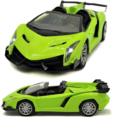 Zdalnie sterowany samochód Lamborghini 1:18 z LED, zielony 23cm