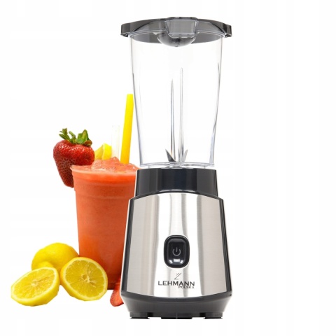 Blender Kielichowy Lehmann Smoofit 1200W z 2 bidonami Tritan - Srebrny