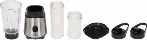 Blender Kielichowy Lehmann Smoofit 1200W z 2 bidonami Tritan - Srebrny