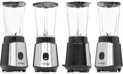 Blender Kielichowy Lehmann Smoofit 1200W z 2 bidonami Tritan - Srebrny