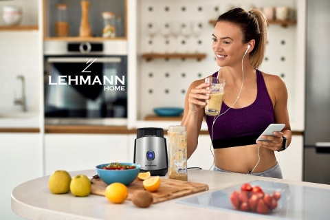 Blender kielichowy Lehmann Smoofit 1200W z bidonami - 10 funkcji miksowania