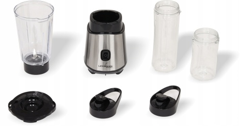 Blender kielichowy Lehmann Smoofit 1200W z bidonami - 10 funkcji miksowania