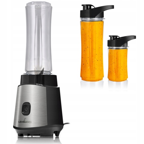 Blender kielichowy Lehmann Smoofit 1200W z bidonami - 10 funkcji miksowania