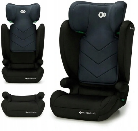 KINDERKRAFT I-SPARK I-SIZE - FOTELIK 2W1 WYSOKIE OPARCIE BEZPIECZNY BOOSTER