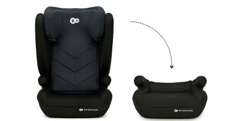 KINDERKRAFT I-SPARK I-SIZE - FOTELIK 2W1 WYSOKIE OPARCIE BEZPIECZNY BOOSTER