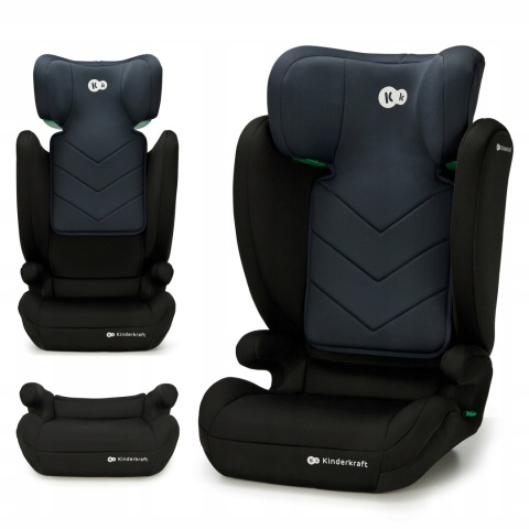 KINDERKRAFT I-SPARK I-SIZE - FOTELIK 2W1 WYSOKIE OPARCIE BEZPIECZNY BOOSTER