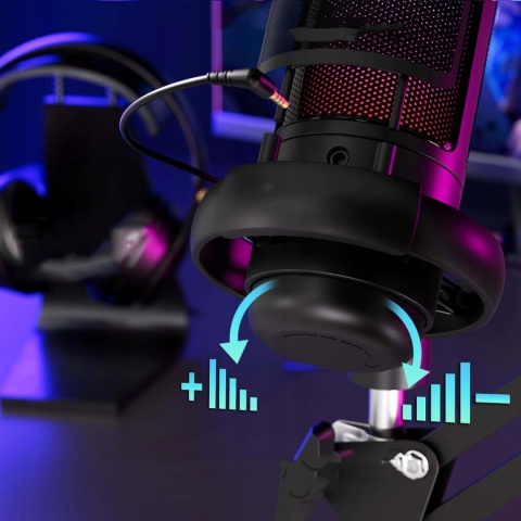 Mikrofon USB Bedee RGB z Wyciszeniem i Monitorowaniem 3,5mm