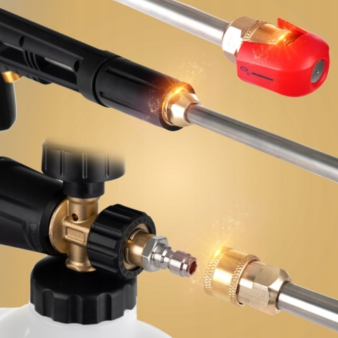 Myjka Ciśnieniowa Lehmann 3000W Indukcja, Mosiądz Pompa, 350 Bar, 12M Wąż