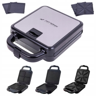 OPIEKACZ 3W1 XL 1400W: TOASTER, GOFROWNICA I GRILL - WIĘKSZA POWIERZCHNIA