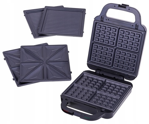Opiekacz 3W1 Xl 1400W: Toaster, Gofrownica I Grill - Większa Powierzchnia