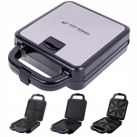 Opiekacz 3W1 Xl 1400W: Toaster, Gofrownica I Grill - Większa Powierzchnia