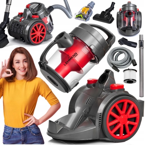 Kompaktowy Odkurzacz Lehmann Tinosa 1,8L Hepa Turbo Cyklonowy 4000W