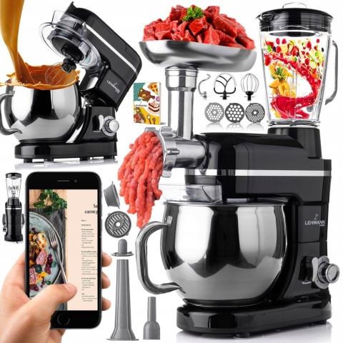 Robot Kuchenny Planetarny 3000W z Maszynką do Mięsa i Przepisami