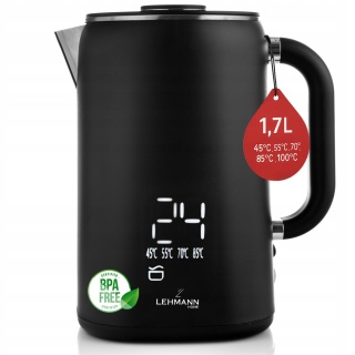 CZAJNIK ELEKTRYCZNY 1500W 1,7L LED DOTYKOWY 5-TEMP. I PODTRZYMANIE CIEPŁA
