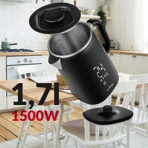 CZAJNIK ELEKTRYCZNY 1500W 1,7L LED DOTYKOWY 5-TEMP. I PODTRZYMANIE CIEPŁA
