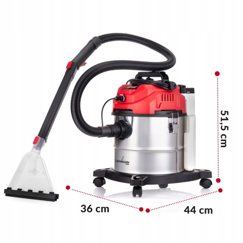 Odkurzacz Piorący Lehmann Hyperwash 1600W 17000 Pa 4,3L/20L Sucho/Mokro
