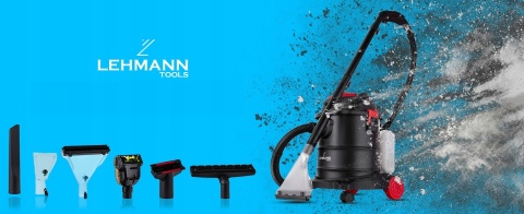 ODKURZACZ PIORĄCY LEHMANN ULTRAWASH 2000W 2 ZBIORNIKI, 220 MM SSZAKA, FILTR