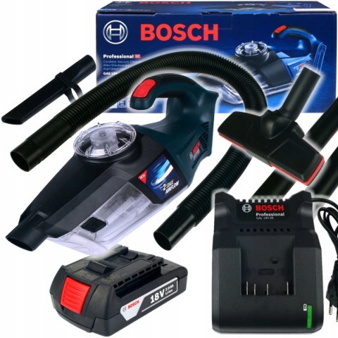 Odkurzacz bezprzewodowy Bosch GAS 18V-1 2.0Ah - profesjonalny, lekki, 14 min