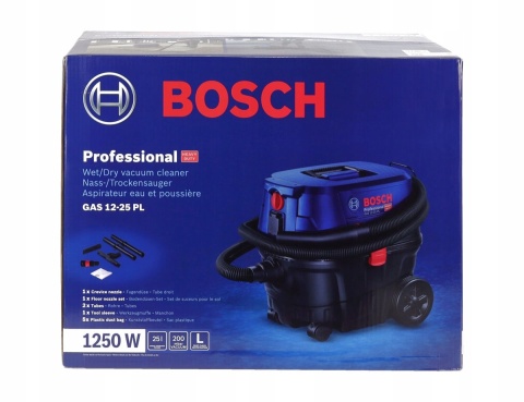 Odkurzacz przemysłowy Bosch GAS 12-25 PL 25L z systemem samooczyszczania