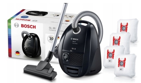 Odkurzacz workowy Bosch GL-30 600W HEPA, kompaktowy, lekki, 10m
