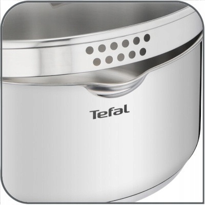 Zestaw Garnków Tefal 10 El Stal Nierdzewna Indukcja System Odcedzania