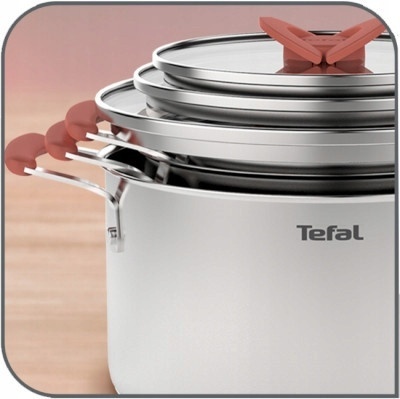 Zestaw garnków Tefal Opti'Space 6 el. ze stali nierdzewnej indukcja